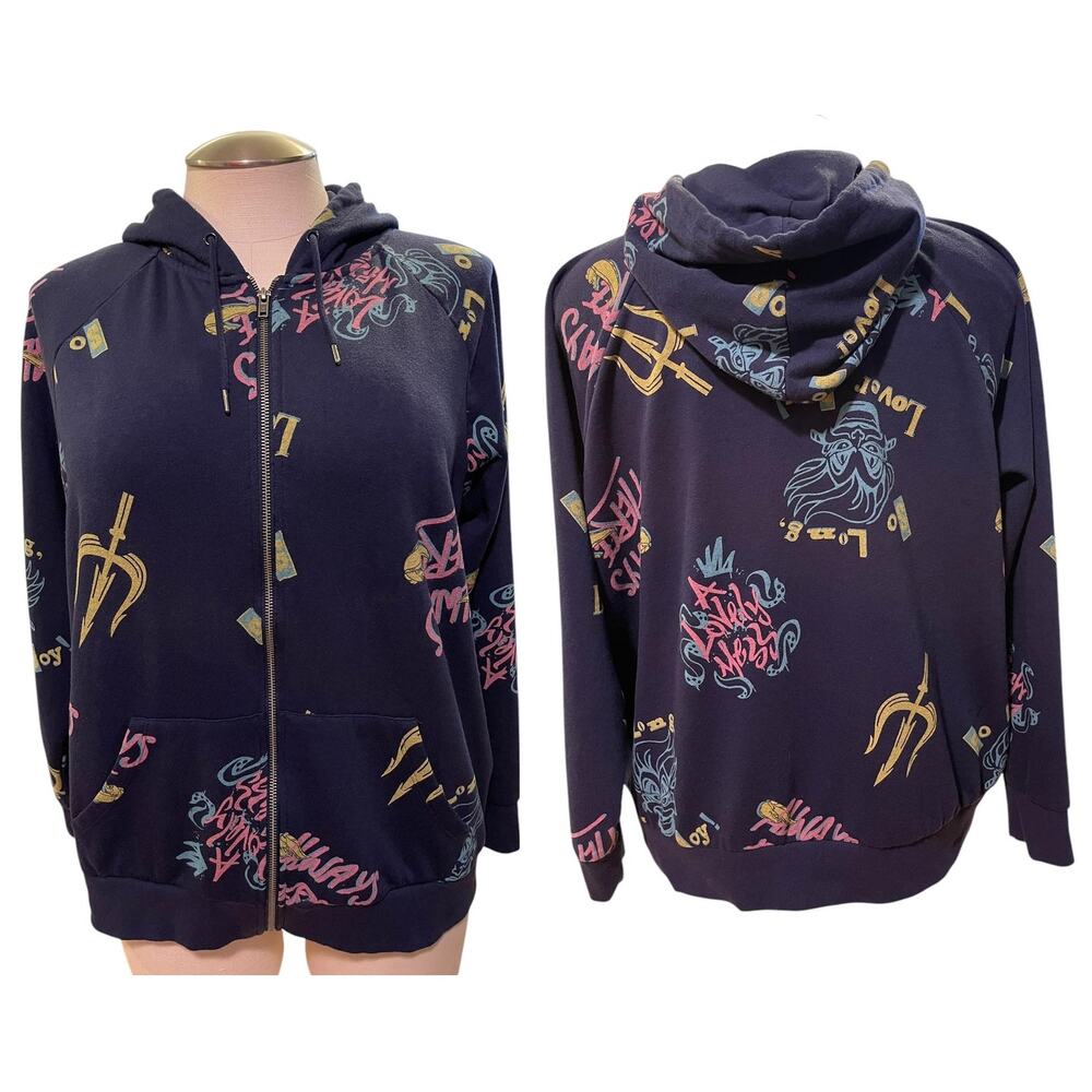 Torrid 3 (3X) Disney Villains‎ So Long Lover Boy Ursula Fleece Zip Up Hoodie